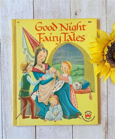 Vintage 1959 Good Night Fairy Tales Wonder Book Etsy Fairy Tales