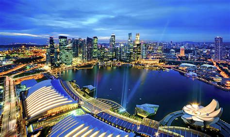 An Aerial View Of Marina Bay Singapore By Photo By William Cho
