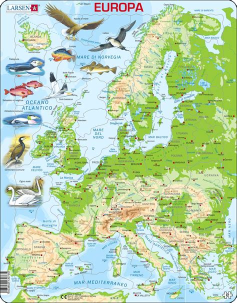 K70 - Europe Topographic Map :: Maps of the world and regions :: Puzzles :: Larsen Puzzles