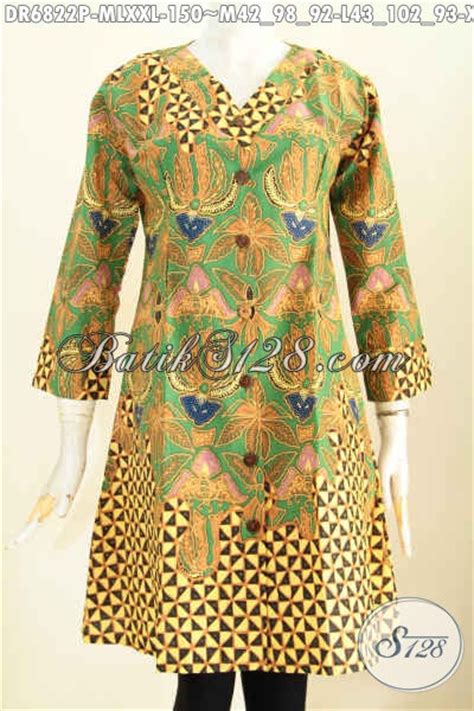 Lihat ide lainnya tentang model baju wanita, wanita, baju anak. Baju Batik Wanita Terusan, Dress Batik Model Kerah V Motif ...
