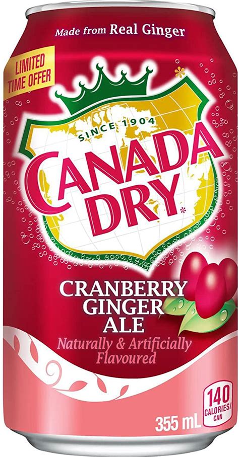 Canada Dry Diet Cranberry Ginger Ale Fridge Pack Cans 355 Ml 12 Pack
