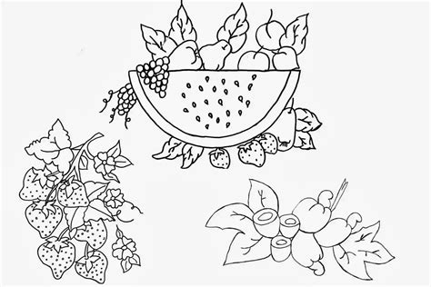 Imagem De Frutas Para Colorir