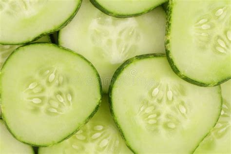 Close Up Fresh Green Sliced Cucumber Stock Photo Image Of Dieting