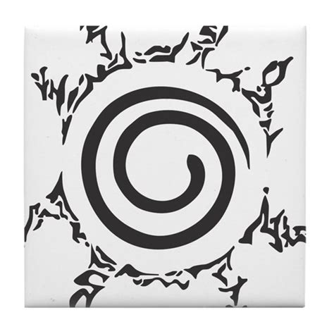 Naruto Shippuden Nine Tails Seal Tile Coaster By Solidstatestickers