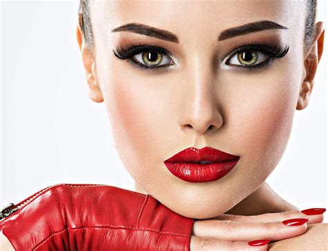 Beauty Red Model Woman Lips Girl Hand Face Eyes Hd Wallpaper Peakpx