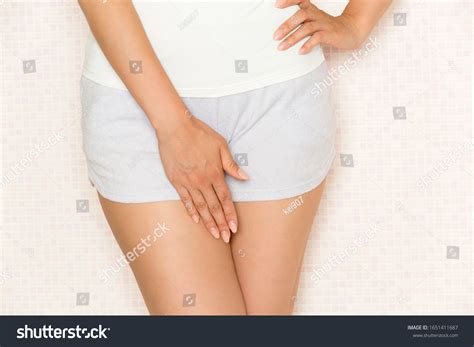 Woman Holding Her Crotch Stock Photo Shutterstock
