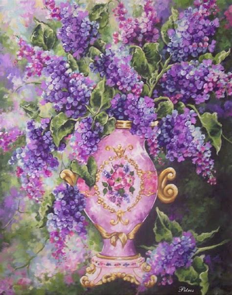 Lilac Painting Lilac Art Lilac Canvas Print Lilacs By Royalrococo
