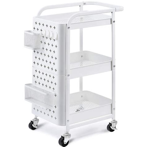 Buy Kingrack 3 Tier Storage Rolling Cart Metal Utility Cart With