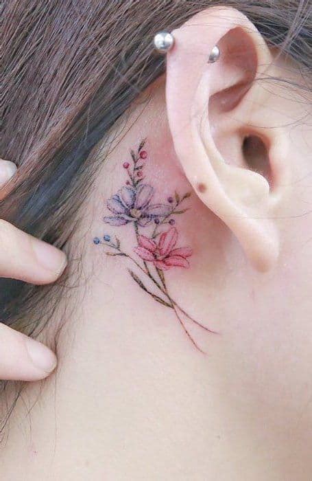Behind The Ear Tattoos Design Ideas TattooTab