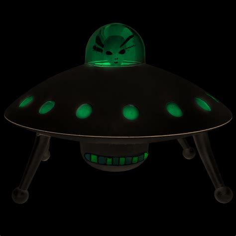 Off The Wall Toys Alien Glow In The Dark Ufo Space Ship And Bendable