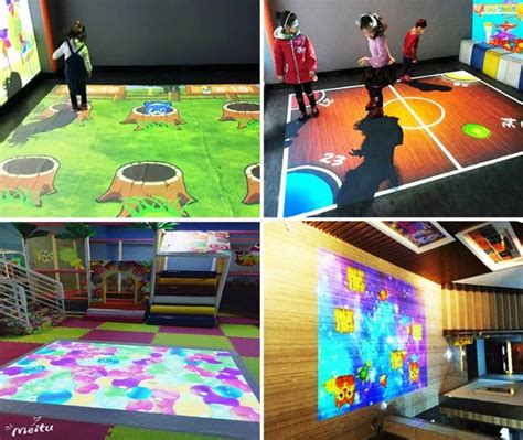 3d Games Interactive Floor Projector For Kids Playground Shopping Mall
