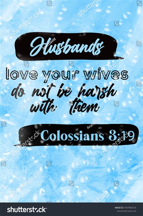 bible verses husbands love your wives stock illustration 1997866616