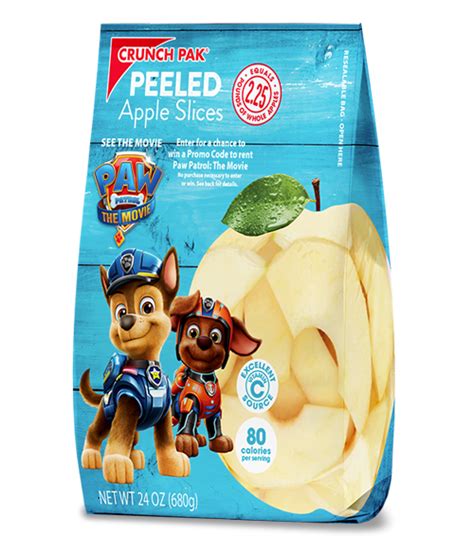 Paw Patrol Peeled Apple Slices Crunch Pak