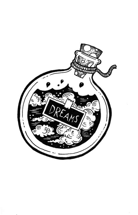 Dreams In A Bottle Bottle Dreams Sketchbook Drawings Easy Doodle