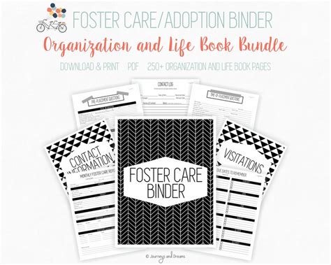 Foster Care Adoption Bundle Binder 250 Pages 85 X 11 Etsy España