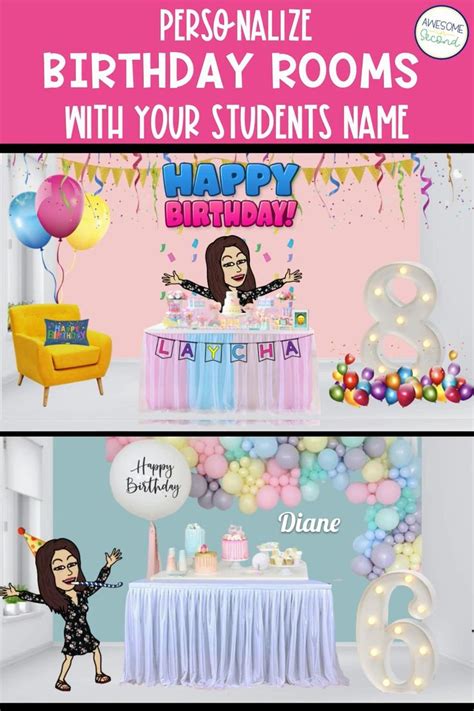 Bitmoji Birthday Party Rooms Personalized Video Video Classroom