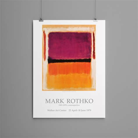 Mark Rothko Poster Office Decor Rothko Print Exhibition Etsy