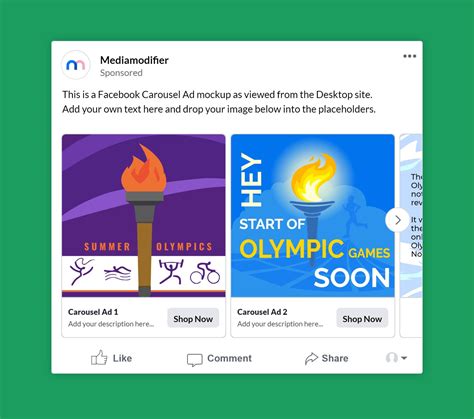 Facebook Carousel Ad Mockup Generator Mediamodifier