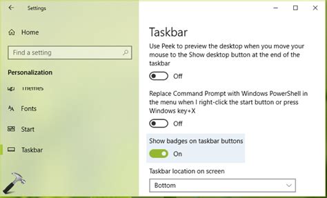 How To Showhide Badges On Taskbar Buttons In Windows 10 Pirated Land