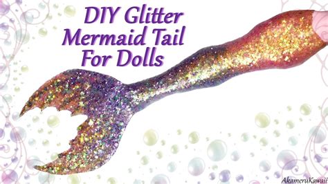Diy Sparkly Doll Mermaid Tail Craft Tutorial Youtube
