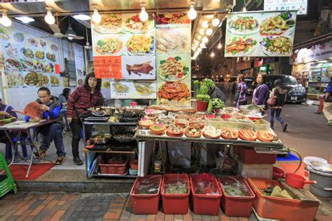 Food Stalls In Temple Street Hong Kong Editorial Photo Image 66772501