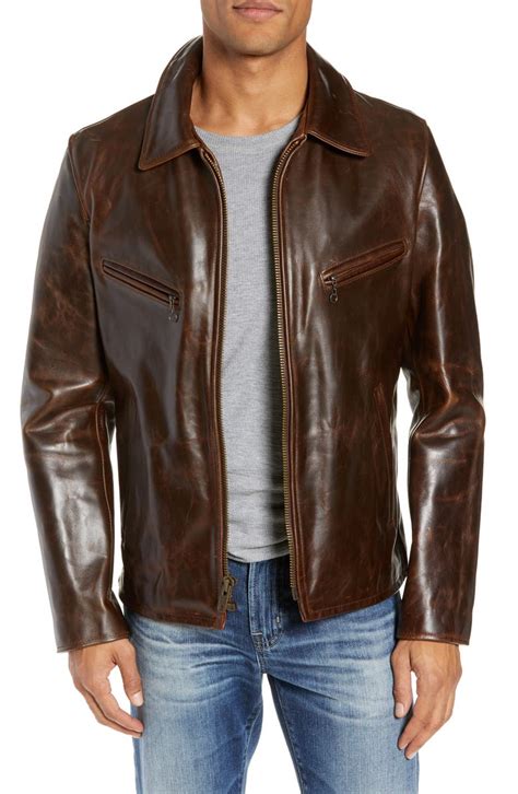 Schott Nyc Waxy Cowhide Leather Moto Jacket Nordstrom