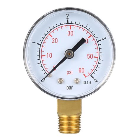 Pressure Gauge 0 60 Psi0 4 Bar Dual Scale 2 Dial Display 14