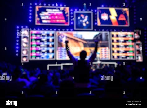 Blurred Background Of An Esports Event Fan On A Tribune At Tournament
