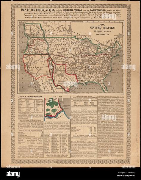 Map Of The United States Including Oregon Texas And The Californias