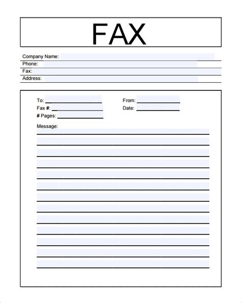Printable Free Fax Cover Sheet Pdf Printable Templates