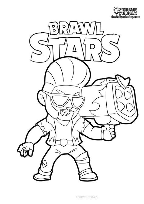 Printable Brawl Stars Carl Pdf Coloring Pages Star Coloring Pages