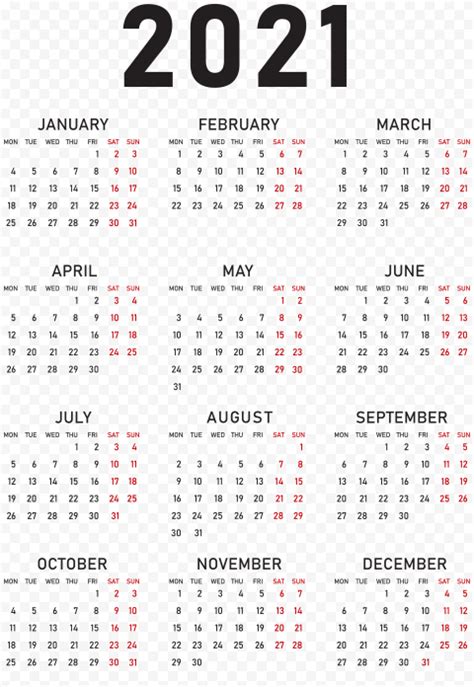 Hd 2021 Calendar Clipart Png Citypng