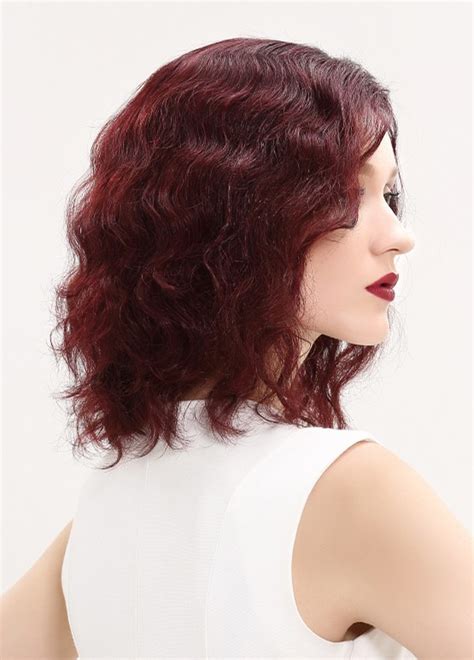 Auburn Wavy Remy Human Hair Medium Lace Front Wig New Wigs Online Au