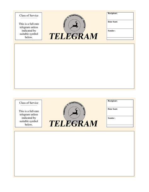 Telegram Template Download Printable Pdf Templateroller