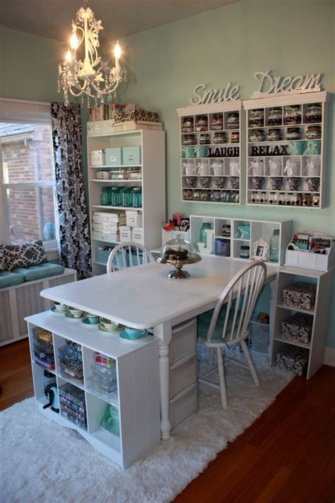 How about making a closet somewhere you have a little space with a folding table and lots of space on top and underneath to store your things?. Crafty Girl Bliss: Craft Room Ideas From Pinterest