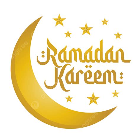 Golden Ramadan Kareem Con La Luna Png Dorado Mubarak Ramadán Png Y