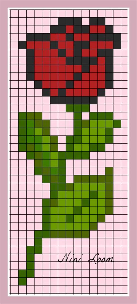 rose pixel art 31 Idées et designs pour vous inspirer en images