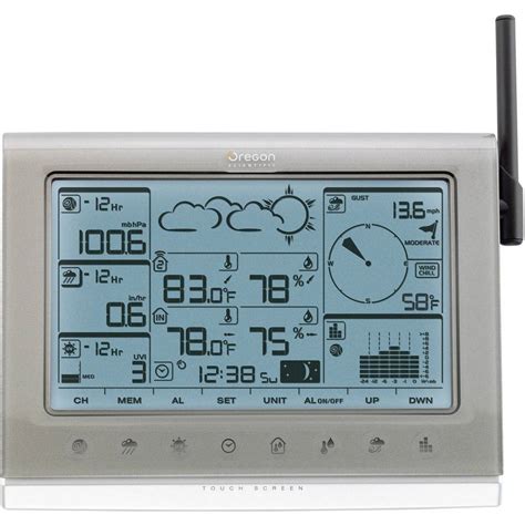 Oregon Scientific Wmr200 Touchscreen Wireless Weather Station From