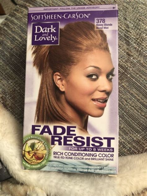 Dark And Lovely Permanent Hair Color Fade Resist 378 Honey Blonde Ebay