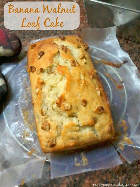 This post is sponsored by the california walnut board. Nan's yum-yums!: Banana Walnut Loaf Cake Egg-less
