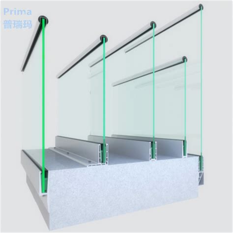 Balcony U Channel Base Frameless Glass Balustrade Aluminum U Channel Glass Railing China U