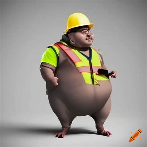 Fat Rat As Ny Construction Worker On Road On Craiyon