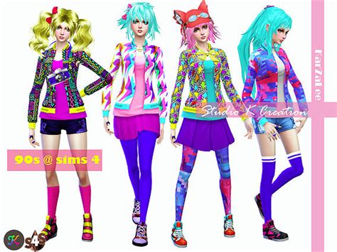 90s Neon Mix And Match At Studio K Creation Sims 4 Updates