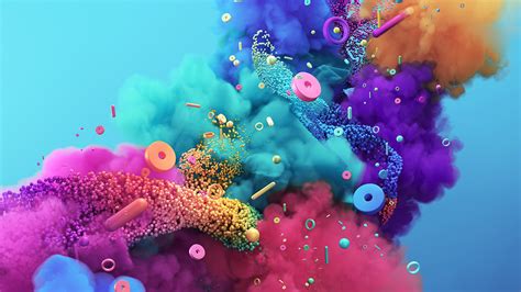 Vz04 Digital Art Color Rainbow Pattern Background Wallpaper