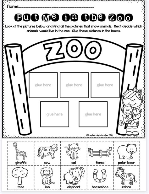 Free Printable Zoo Worksheets For Preschool