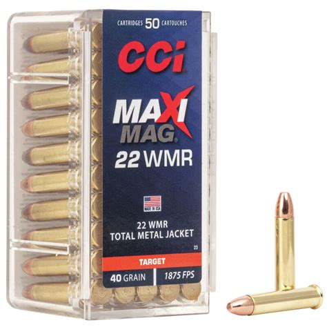 Cci Rimfire Ammunition 22 Wmr Maxi Mag Tmj 40gr 50box Fondprodukter