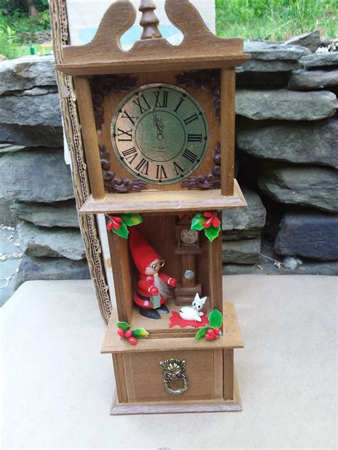 Vintage Miniature Grandfather Clock Christmas Decor By Sears Etsy