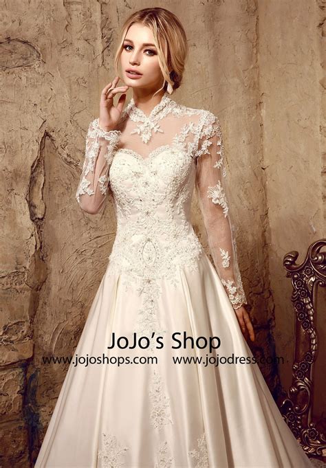 But what exactly is victorian wedding style? Long Sleeves Victorian Style Modest Lace Wedding Dress ...