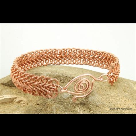 Soutache Coiled Braided Copper Wire Bracelet Pdf Jewelry Etsy Wire