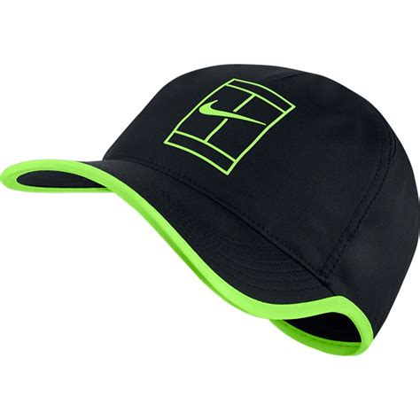 Nike Court Aerobill Featherlight Mens Tennis Hat Blackgreen